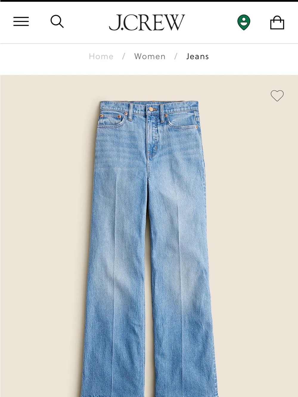 J.Crew denim trouser in Chambray light blue wash, size 25, excellent condition